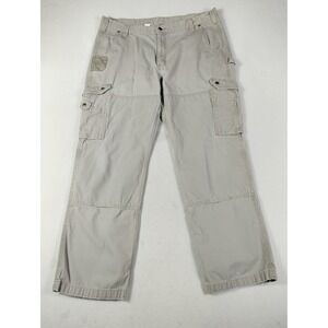 Carhartt Pants Mens 42x32 Gray B342 DES Relaxed Fit Cargo Ripstop Double Knees‎